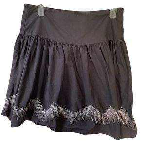 Gap dark grey circle skirt with embroidery - 4